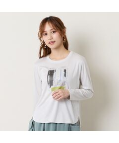 Liliane Burty ECLAT（Sサイズ） / リリアンビューティ エクラ カットソー | 【洗える】スムースプリント長袖Tシャツ