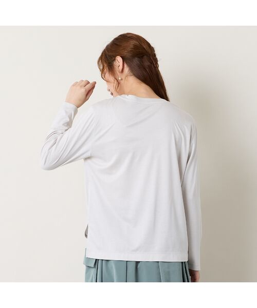 Liliane Burty ECLAT（Sサイズ） / リリアンビューティ エクラ カットソー | 【洗える】スムースプリント長袖Tシャツ | 詳細3