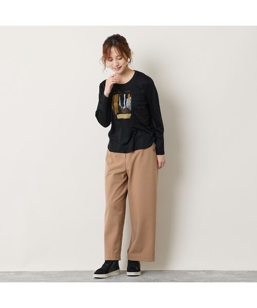 Liliane Burty ECLAT（Sサイズ） / リリアンビューティ エクラ カットソー | 【洗える】スムースプリント長袖Tシャツ | 詳細9