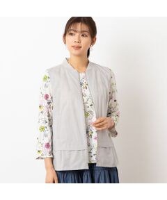 LOBJIE / ロブジェ ベスト | ペプラム ジップアップベスト