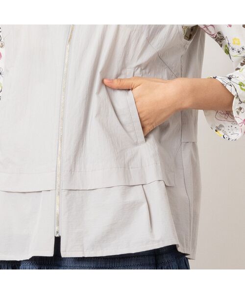 LOBJIE / ロブジェ ベスト | ペプラム ジップアップベスト | 詳細3