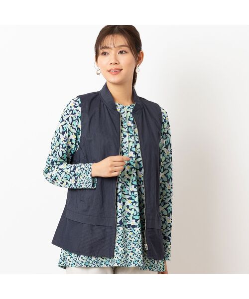 LOBJIE / ロブジェ ベスト | ペプラム ジップアップベスト | 詳細6