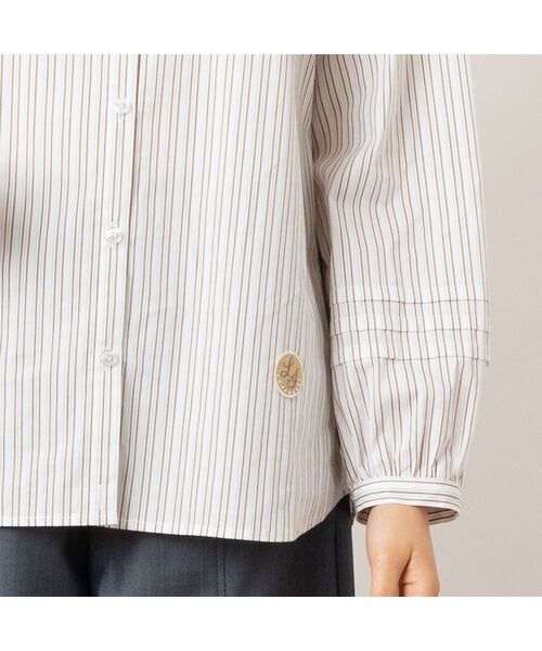 LOBJIE / ロブジェ シャツ・ブラウス | 【洗える】ストレッチブロード２WAYシャツ（ストライプ） | 詳細3