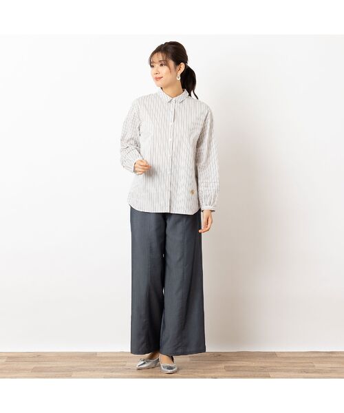 LOBJIE / ロブジェ シャツ・ブラウス | 【洗える】ストレッチブロード２WAYシャツ（ストライプ） | 詳細4