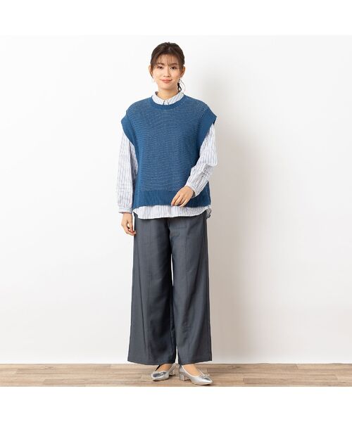 LOBJIE / ロブジェ シャツ・ブラウス | 【洗える】ストレッチブロード２WAYシャツ（ストライプ） | 詳細15