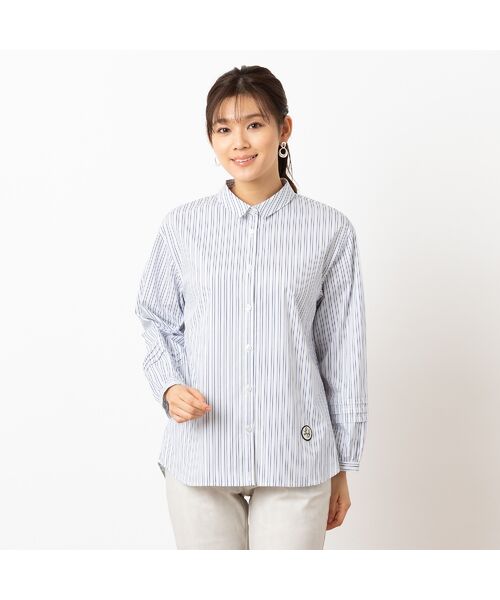 LOBJIE / ロブジェ シャツ・ブラウス | 【洗える】ストレッチブロード２WAYシャツ（ストライプ） | 詳細7