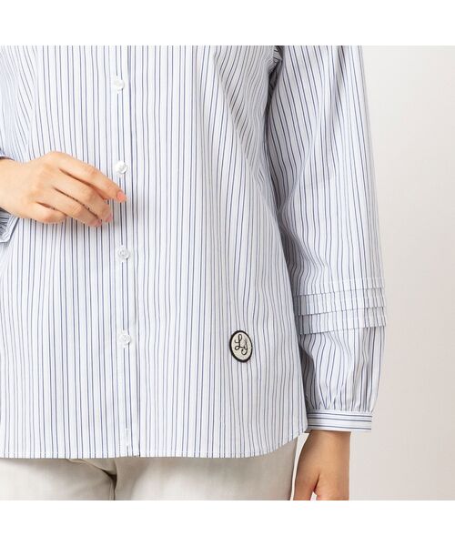 LOBJIE / ロブジェ シャツ・ブラウス | 【洗える】ストレッチブロード２WAYシャツ（ストライプ） | 詳細9