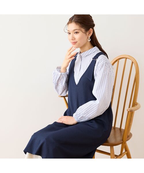 LOBJIE / ロブジェ シャツ・ブラウス | 【洗える】ストレッチブロード２WAYシャツ（ストライプ） | 詳細13