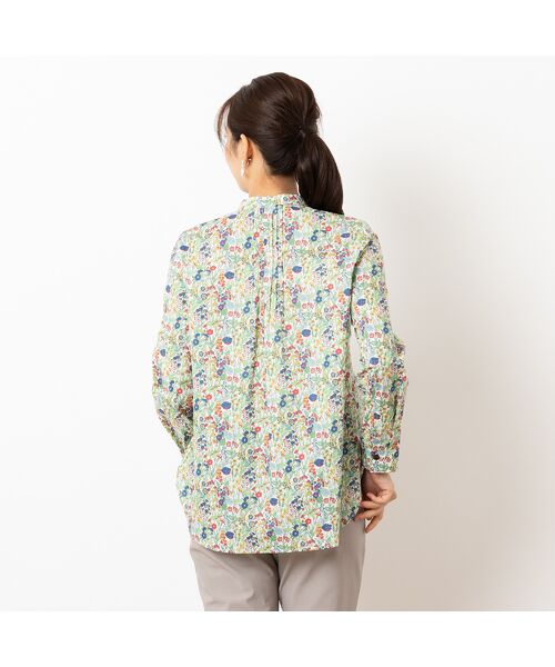 LOBJIE / ロブジェ シャツ・ブラウス | 【洗える】リバティプリント バンドカラーシャツ | 詳細1