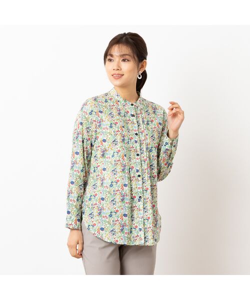 LOBJIE / ロブジェ シャツ・ブラウス | 【洗える】リバティプリント バンドカラーシャツ | 詳細3