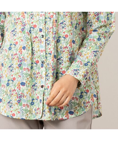 LOBJIE / ロブジェ シャツ・ブラウス | 【洗える】リバティプリント バンドカラーシャツ | 詳細5