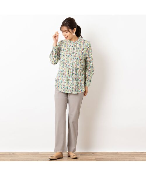 LOBJIE / ロブジェ シャツ・ブラウス | 【洗える】リバティプリント バンドカラーシャツ | 詳細6