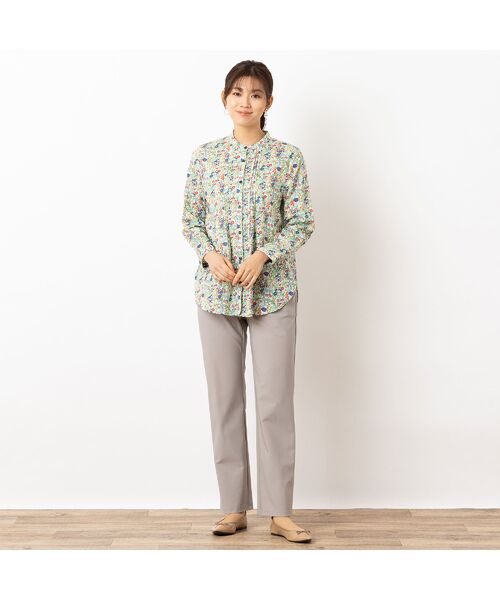 LOBJIE / ロブジェ シャツ・ブラウス | 【洗える】リバティプリント バンドカラーシャツ | 詳細7