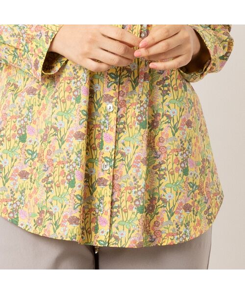 LOBJIE / ロブジェ シャツ・ブラウス | 【洗える】リバティプリント バンドカラーシャツ | 詳細9