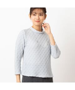 【洗える・日本製】タックジャカードカットソー