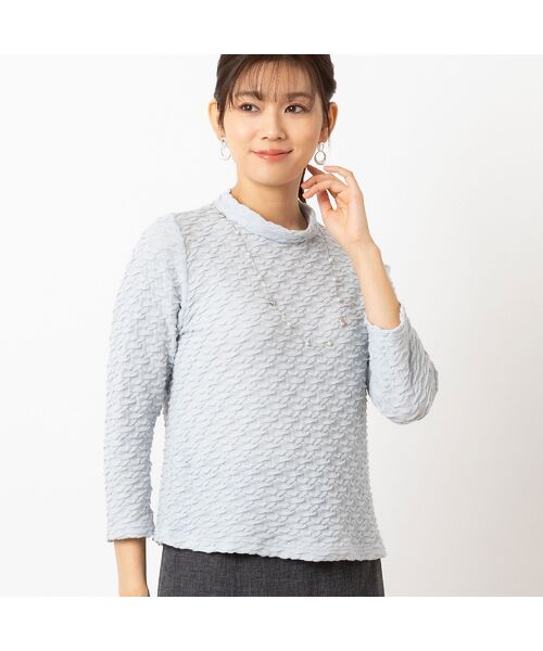 LOBJIE/ロブジェ タックジャカードカットソー グレー M LOBJIE/ロブジェ タックジャカードカットソー グレー M