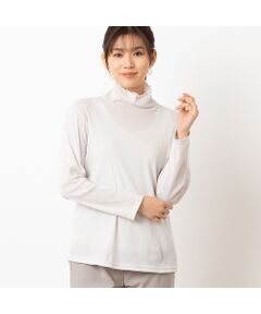 LOBJIE / ロブジェ カットソー | 【洗える・日本製】綿チュール ハイネックカットソー