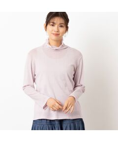 LOBJIE / ロブジェ カットソー | 【洗える・日本製】綿チュール ハイネックカットソー