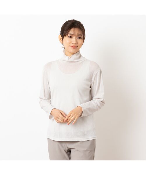 LOBJIE / ロブジェ カットソー | 【洗える・日本製】綿チュール ハイネックカットソー | 詳細2
