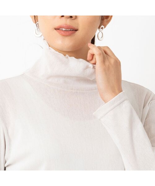 LOBJIE / ロブジェ カットソー | 【洗える・日本製】綿チュール ハイネックカットソー | 詳細3