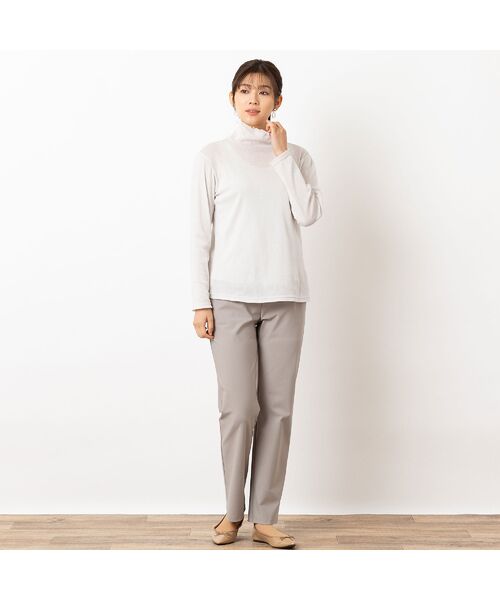 LOBJIE / ロブジェ カットソー | 【洗える・日本製】綿チュール ハイネックカットソー | 詳細5