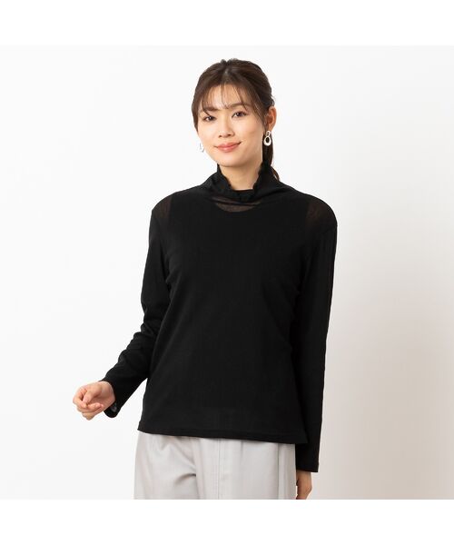 LOBJIE / ロブジェ カットソー | 【洗える・日本製】綿チュール ハイネックカットソー | 詳細8