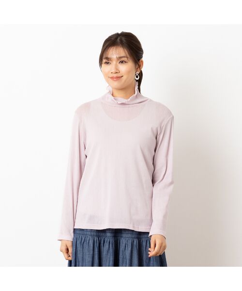 LOBJIE / ロブジェ カットソー | 【洗える・日本製】綿チュール ハイネックカットソー | 詳細11