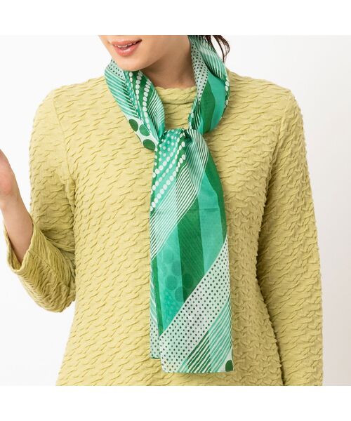 LOBJIE / ロブジェ マフラー・ショール・スヌード・ストール | ドット柄シルクストール | 詳細4