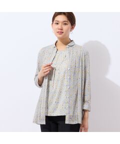 セール】 【洗える】スモッキング刺繍ロングシャツ （シャツ