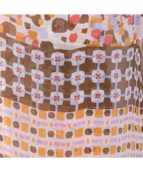 LOBJIE / ロブジェ マフラー・ショール・スヌード・ストール | パネル幾何柄 シルクストール | 詳細3