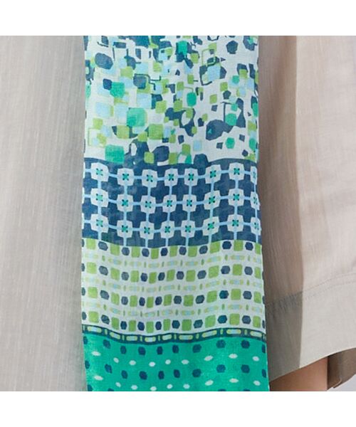 LOBJIE / ロブジェ マフラー・ショール・スヌード・ストール | パネル幾何柄 シルクストール | 詳細5