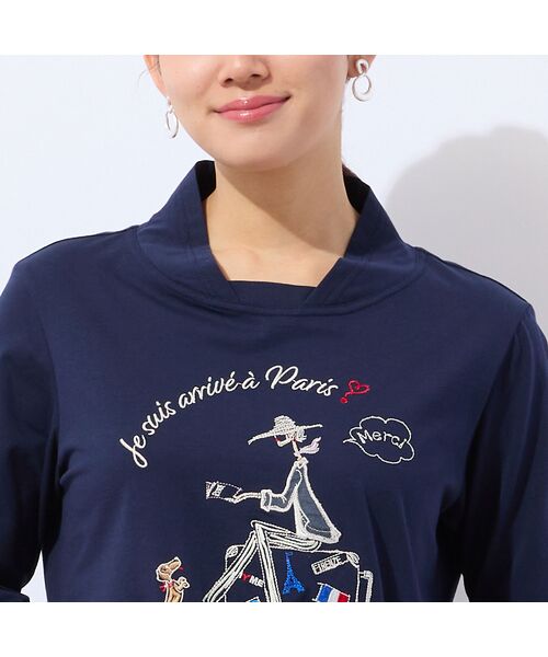 トップス レディース ボーダー カットソー tシャツ チュニック