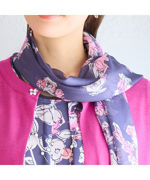 LOBJIE / ロブジェ マフラー・ショール・スヌード・ストール | エレガンスフラワーシルクストール | 詳細5