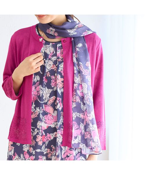 LOBJIE / ロブジェ マフラー・ショール・スヌード・ストール | エレガンスフラワーシルクストール | 詳細6