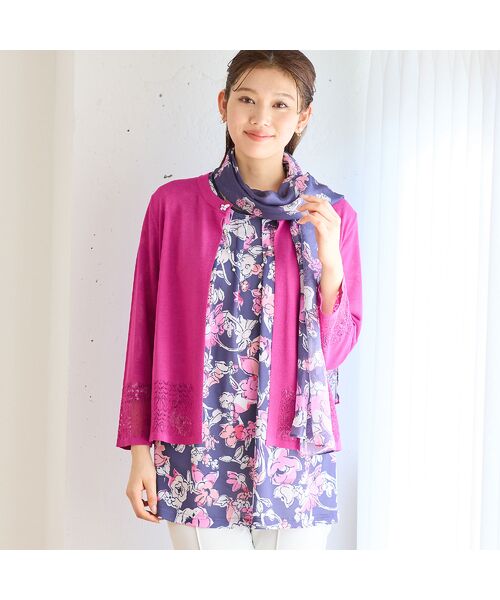 LOBJIE / ロブジェ マフラー・ショール・スヌード・ストール | エレガンスフラワーシルクストール | 詳細7