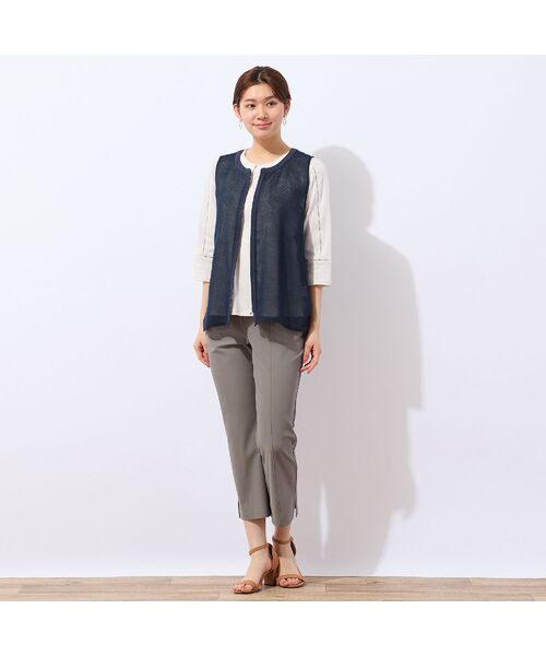 LOBJIE / ロブジェ ベスト | 【洗える・ドライタッチ】ジップアップメッシュベスト | 詳細13