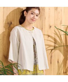 LOBJIE / ロブジェ シャツ・ブラウス | 【洗える・ドライタッチ・セットアップ可能】綿麻ストライプブラウス