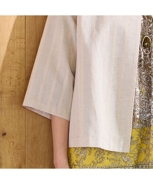 LOBJIE / ロブジェ シャツ・ブラウス | 【洗える・ドライタッチ・セットアップ可能】綿麻ストライプブラウス | 詳細3