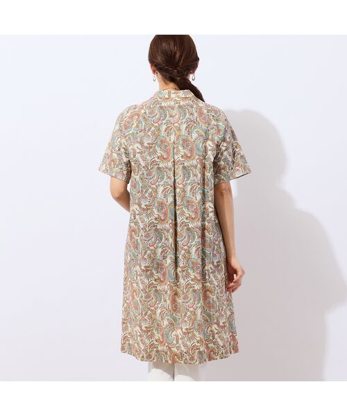 LOBJIE / ロブジェ ミニ丈・ひざ丈ワンピース | 【洗える・綿100%】ペイズリー柄チュニックワンピース | 詳細1