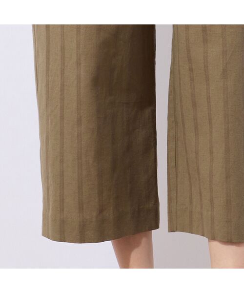LOBJIE / ロブジェ ショート・ハーフ・半端丈パンツ | 【洗える・ドライタッチ・セットアップ可能】綿麻ストライプセミワイドパンツ | 詳細10