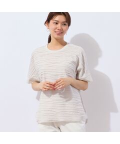 LOBJIE / ロブジェ カットソー | 【洗える・日本製】タックボーダーTシャツ