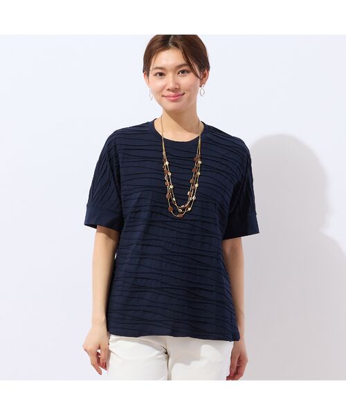 LOBJIE / ロブジェ カットソー | 【洗える・日本製】タックボーダーTシャツ | 詳細8