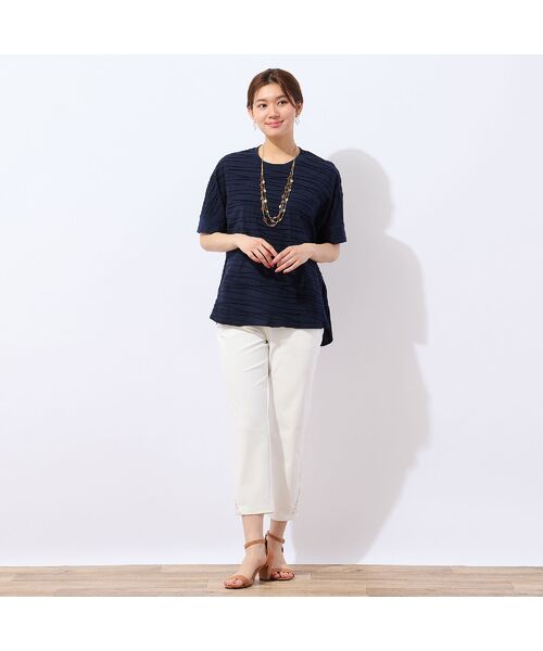 LOBJIE / ロブジェ カットソー | 【洗える・日本製】タックボーダーTシャツ | 詳細10