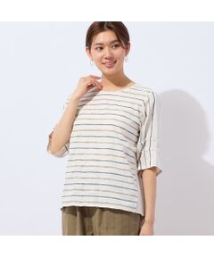 LOBJIE / ロブジェ カットソー | 【洗える】パナマストライプカットソー