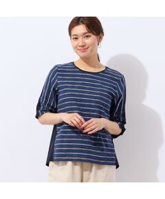 LOBJIE / ロブジェ カットソー | 【洗える】パナマストライプカットソー