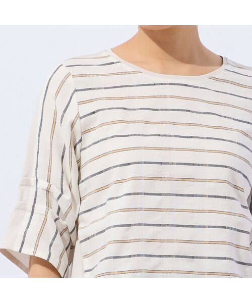 LOBJIE / ロブジェ カットソー | 【洗える】パナマストライプカットソー | 詳細2