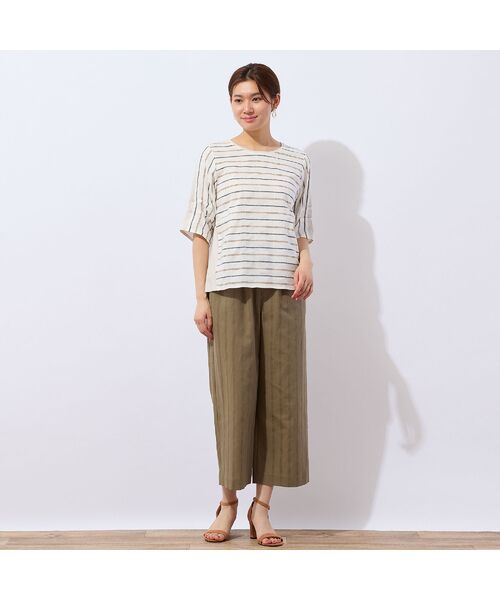 LOBJIE / ロブジェ カットソー | 【洗える】パナマストライプカットソー | 詳細4