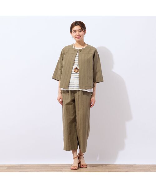 LOBJIE / ロブジェ カットソー | 【洗える】パナマストライプカットソー | 詳細5