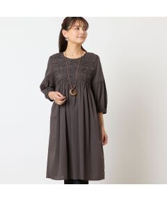 LOBJIE / ロブジェ シャツ・ブラウス | 【洗える・綿100%】スモッキング刺繍チュニック