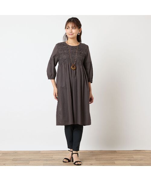 LOBJIE / ロブジェ シャツ・ブラウス | 【洗える・綿100%】スモッキング刺繍チュニック | 詳細4